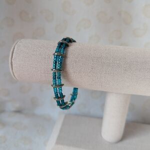 Chic Teal Beaded Bracelet
